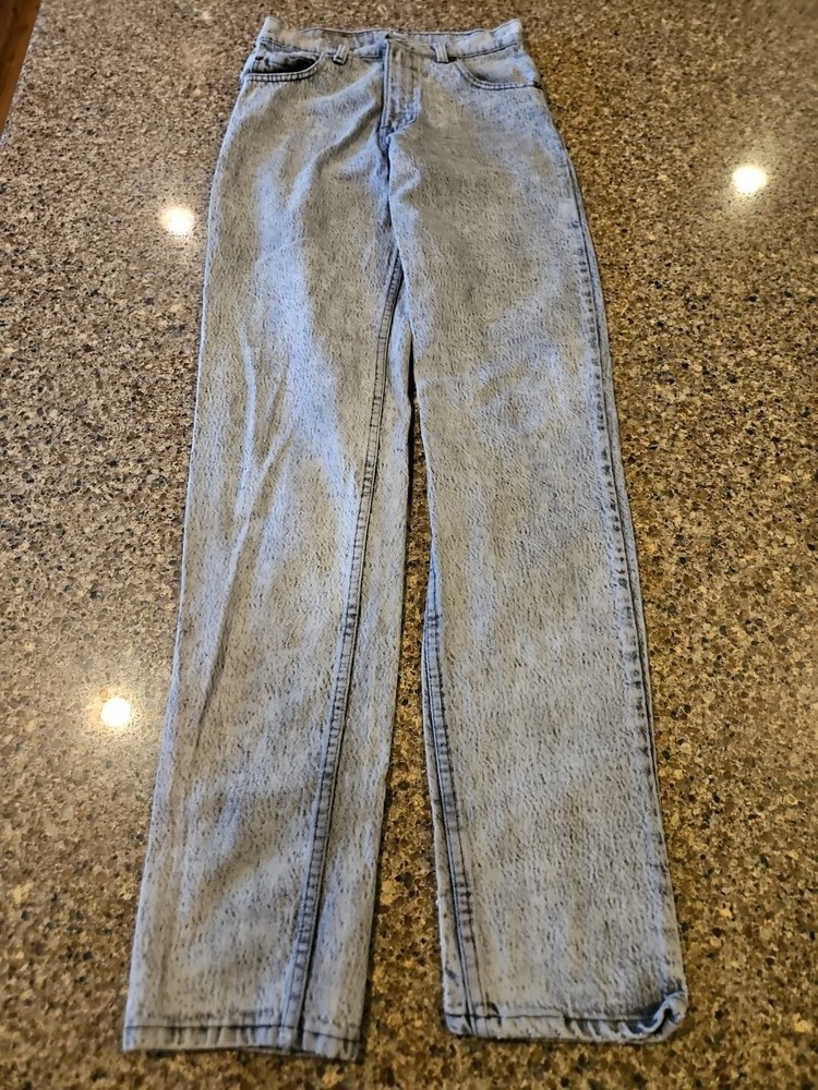 Levi's 550 Black Acid Wash Jeans 26x33 Vintage 90's Y2K