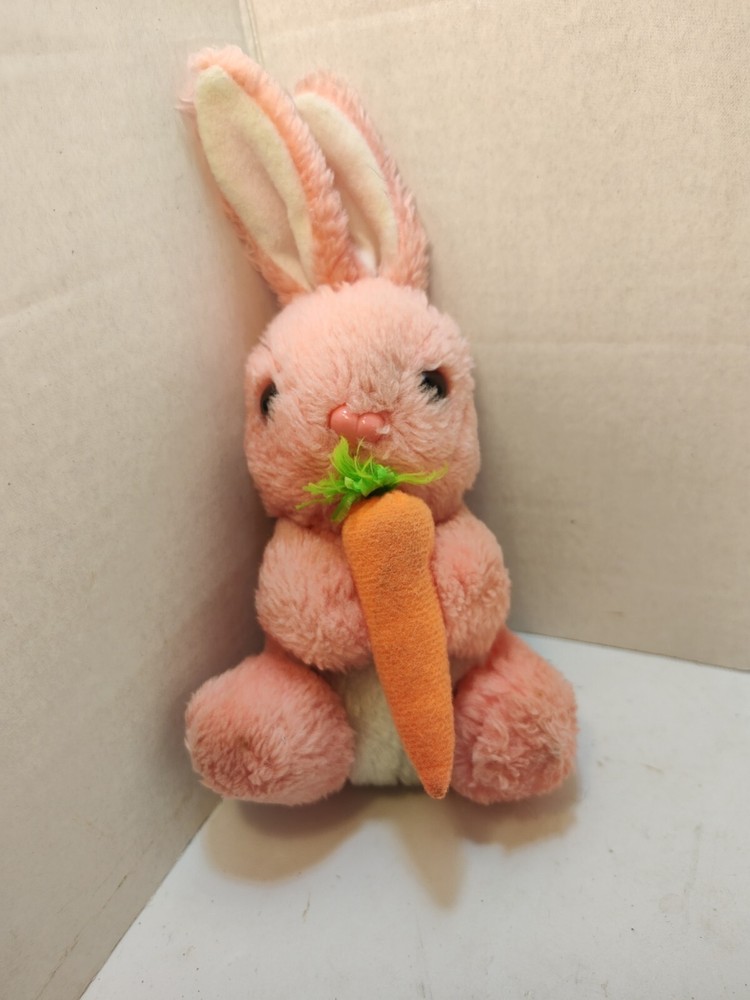 VGT Nadel & Sons White and Pink Bunny Rabbit Plush Toy 11