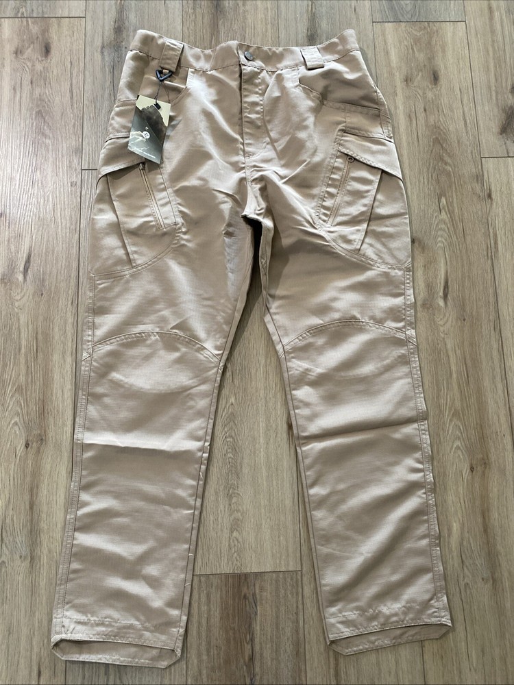 Tactical Military Cargo Pants Outdoor Tapered Leg Size XL 34