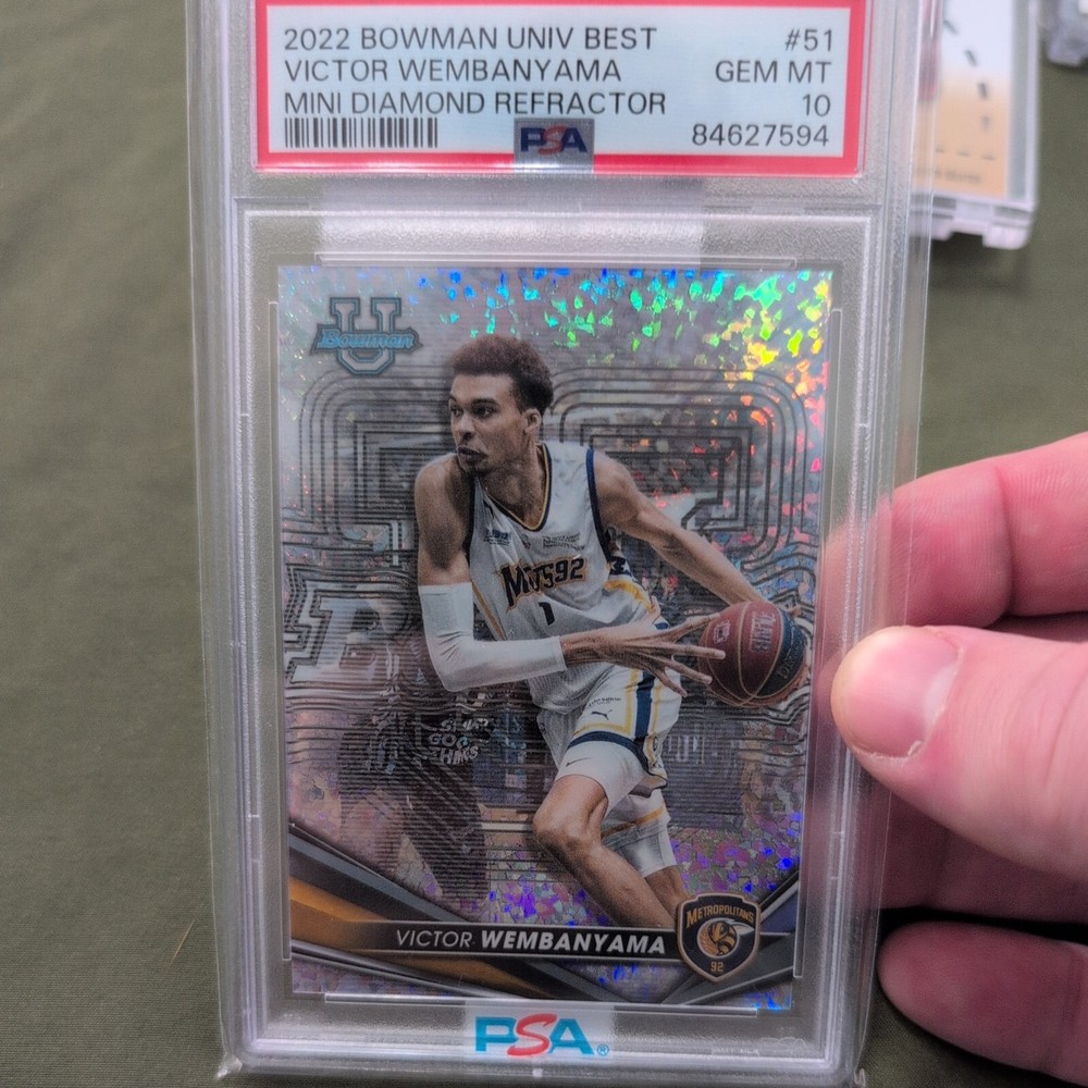 2022 Bowman Best U Victor Wembanyama Mini Diamond Refractor /299 PSA 10 GEM MINT