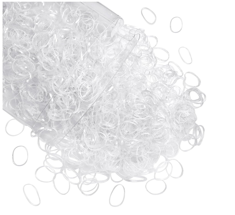 Clear Elastics Hair Bands 1500Pcs Mini Rubber Hairband Soften Small Ponytail Hol