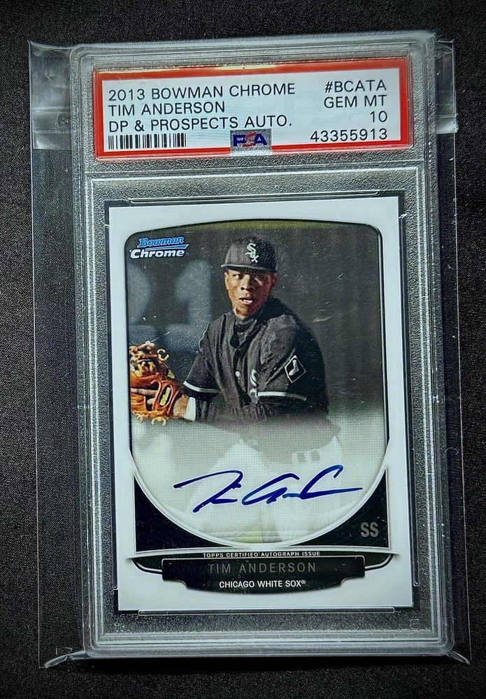 2013 Bowman Chrome Tim Anderson AUTO Draft Pick Prospects PSA 10 GEM MT