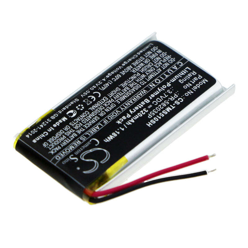 PR-582035P Battery for TomTom Spark 510, 320mAh