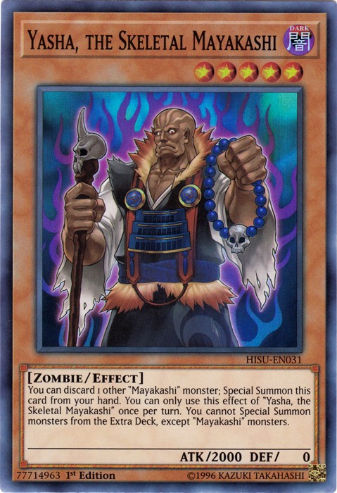 Yasha Skeletal Mayakashi HISU-EN031 Super Rare 1st Ed Lightly Played