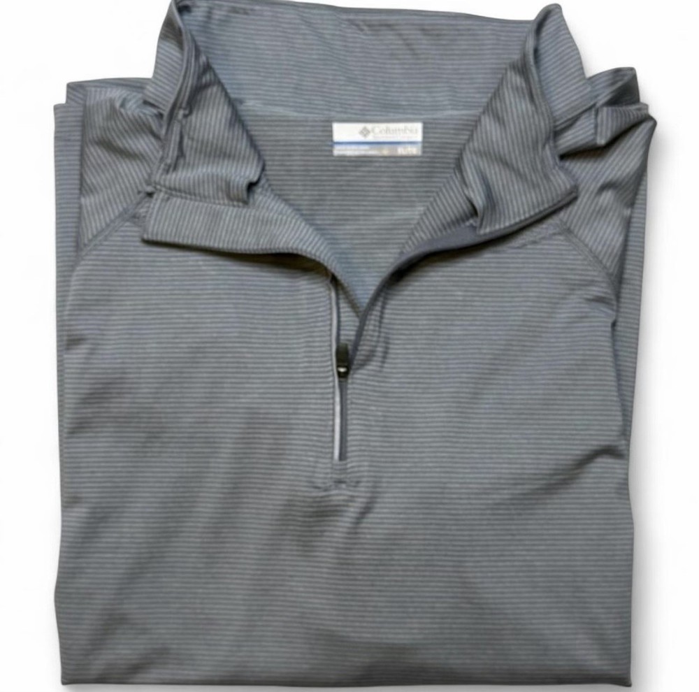 Columbia Omni-Wick Men’s XL Gray 1/4 Zip Pullover Long Sleeve