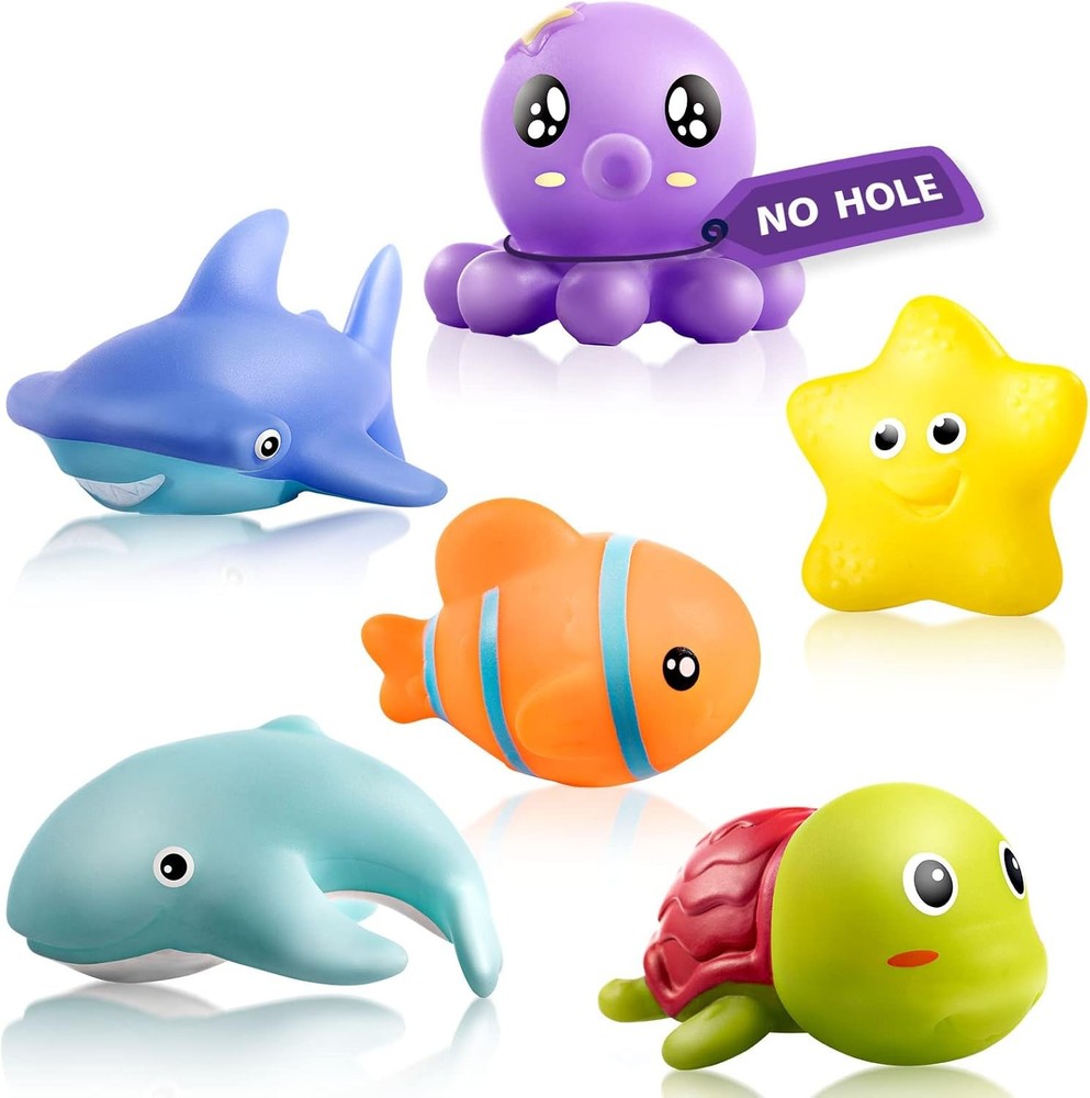 Hely Cancy Infant Bath Toys for 18 Months - No Hole Animal Bathtub Toys,...