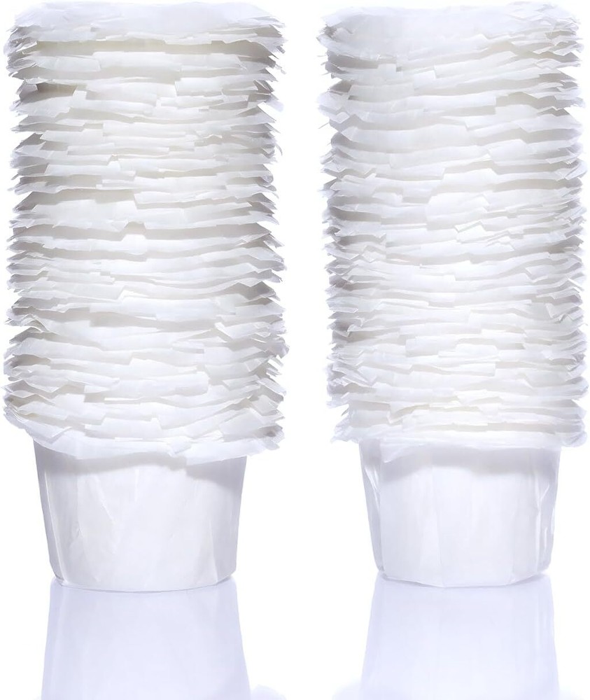 100 Disposable Paper Filters for Keurig Reusable K Cups and Compatible Coffee Makers