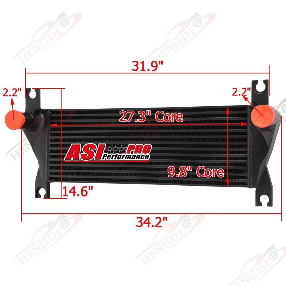 Aluminum Turbo Intercooler Upgraded Fit 2012+ Ford Ranger PX PX2 Mazda BT50 3.2L