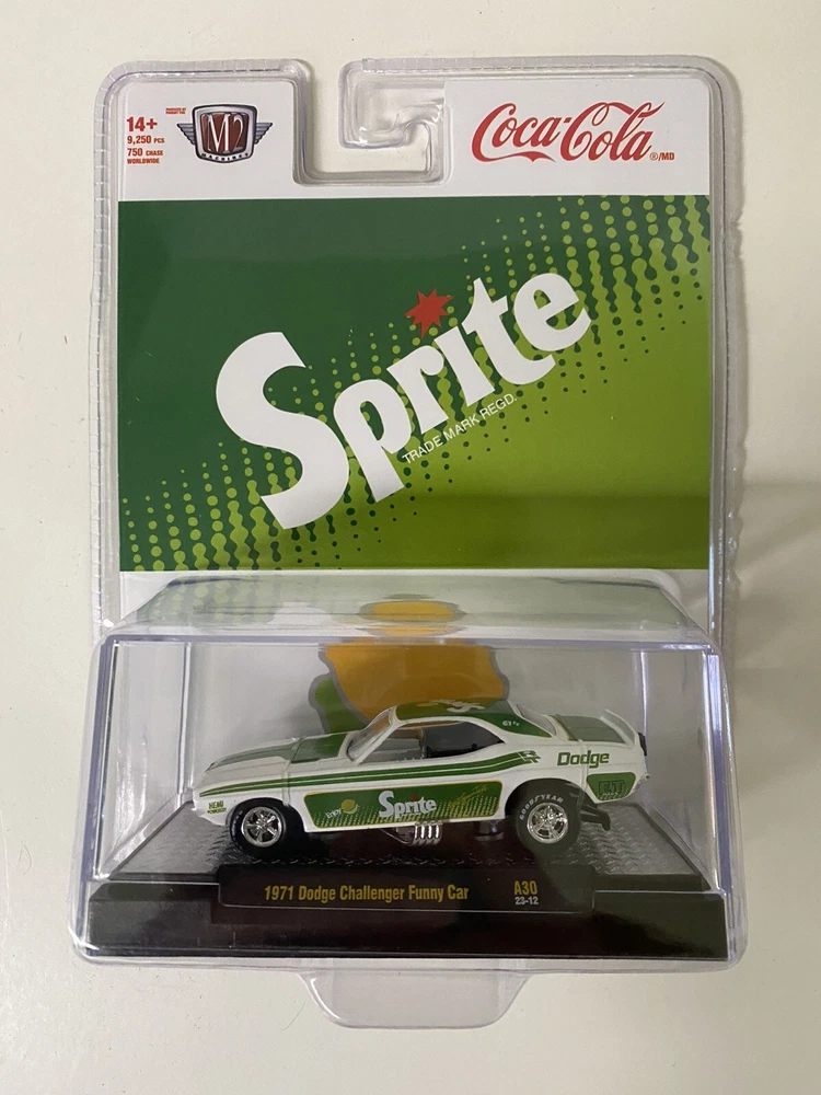 M2 Machines Dodge Challenger Funny Car 1971 Sprite 52500-A30 1/64 CHASE Coke