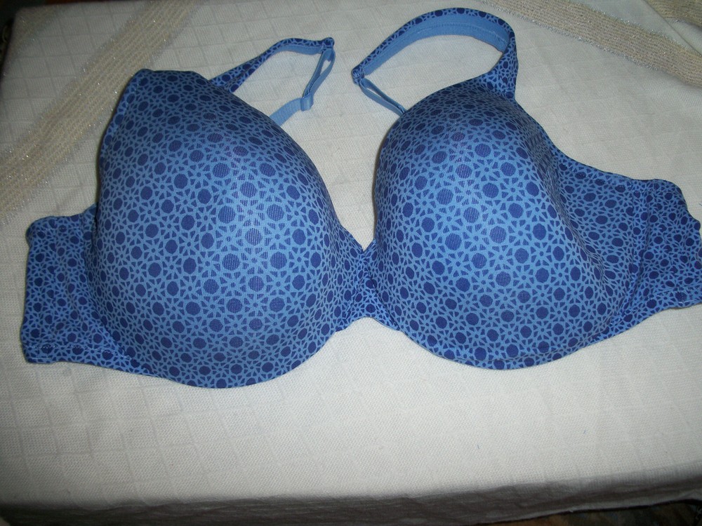 COMFORT CHOICE UNDERWIRE BRA SIZE 46C STYLE 27-0798-2 BLUE POLKA DOT COLOR NWOT