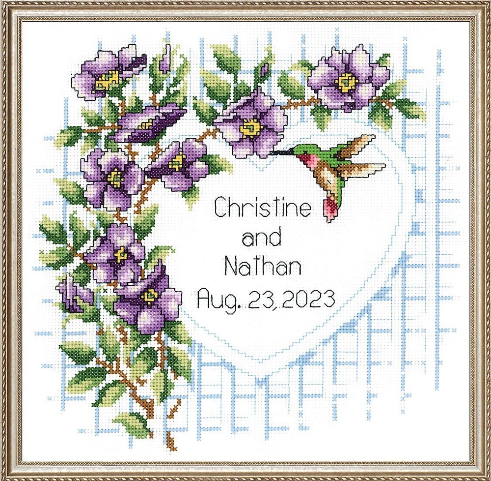 013-0347 Garden Trellis Cross Stitch , White