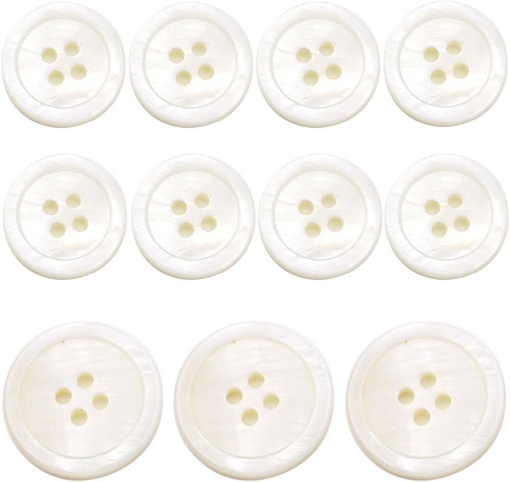 KENDANY 11-Piece Smoke Grey Mother of Pearl Blazer Button Set for Suits