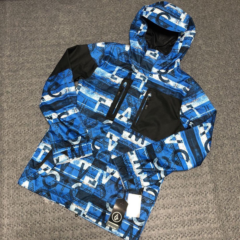 Volcom Snowboard Jacket Mens Size S Blue