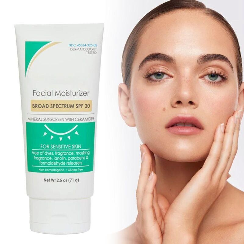 【Vanicream】 Facial Moisturizer with SPF 30 - Mineral Sunscreen - 2.5fl oz