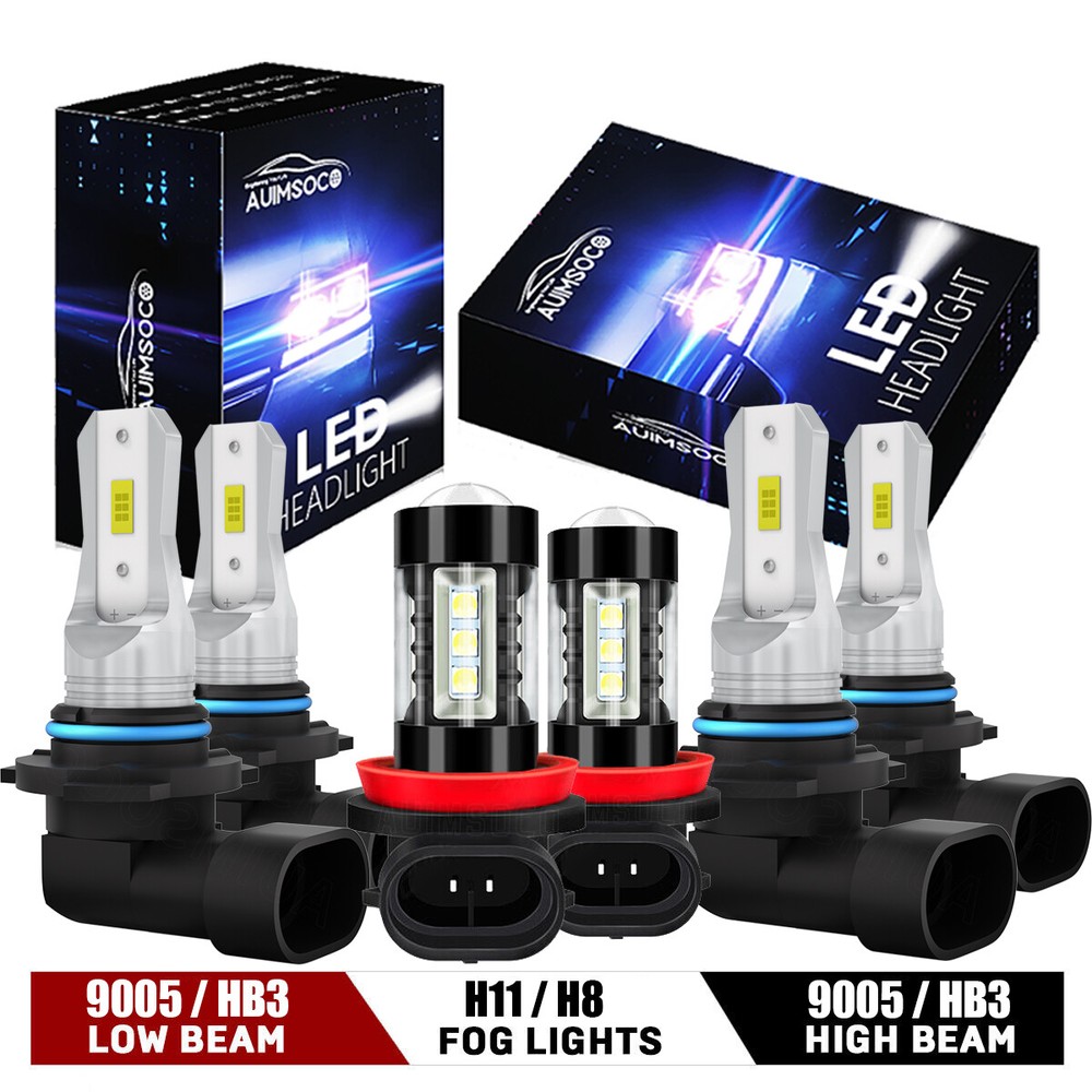 For Toyota RAV4 SUV 2006 2007-2012 Combo LED Headlight Hi/Lo Kit + Fog Light C9B