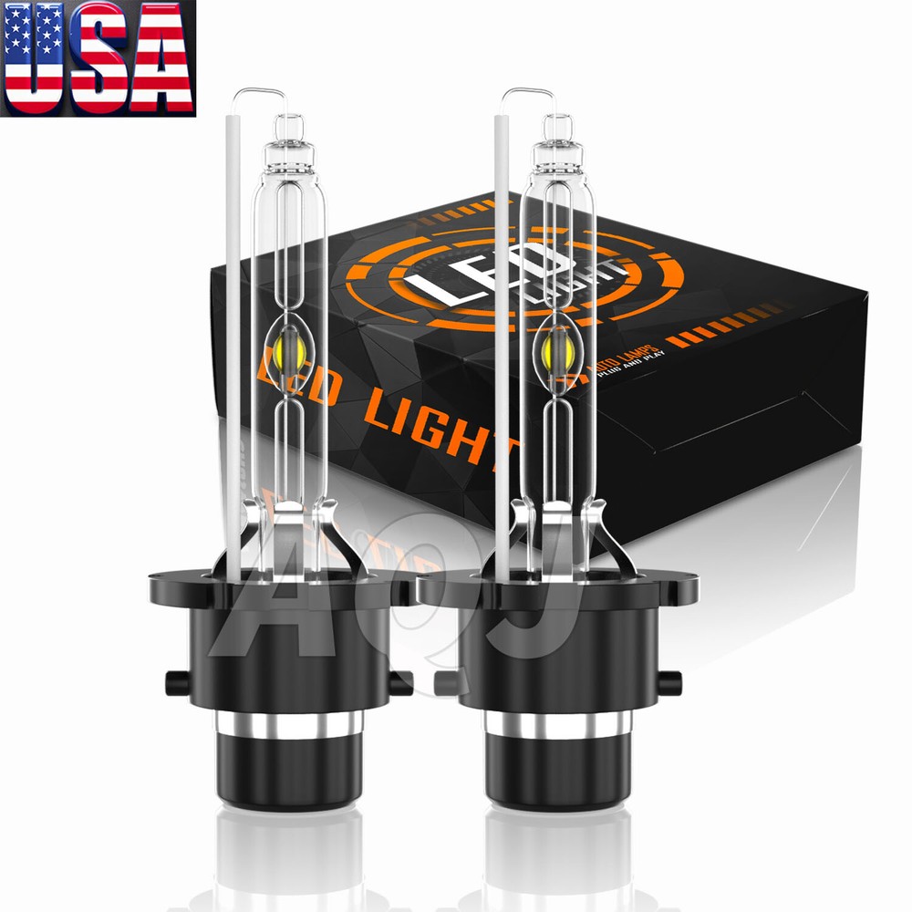 2x D2S 35W 6000K HID Xenon Replacement Low/High Beam Headlight Lamp Bulbs White