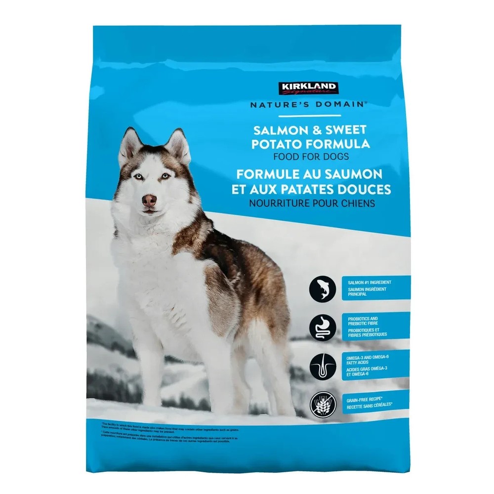 Kirkland Nature’s Domain Salmon & Sweet Potato Dog Food 35 lb Grain-Free 15.8 kg