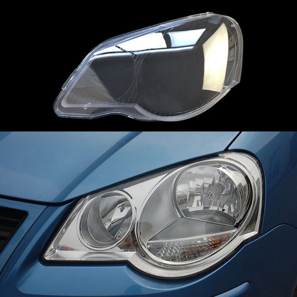 Left Clear Headlight Lens Headlamp Cover Shell Cap For VW Polo 2006-2010 2007 08