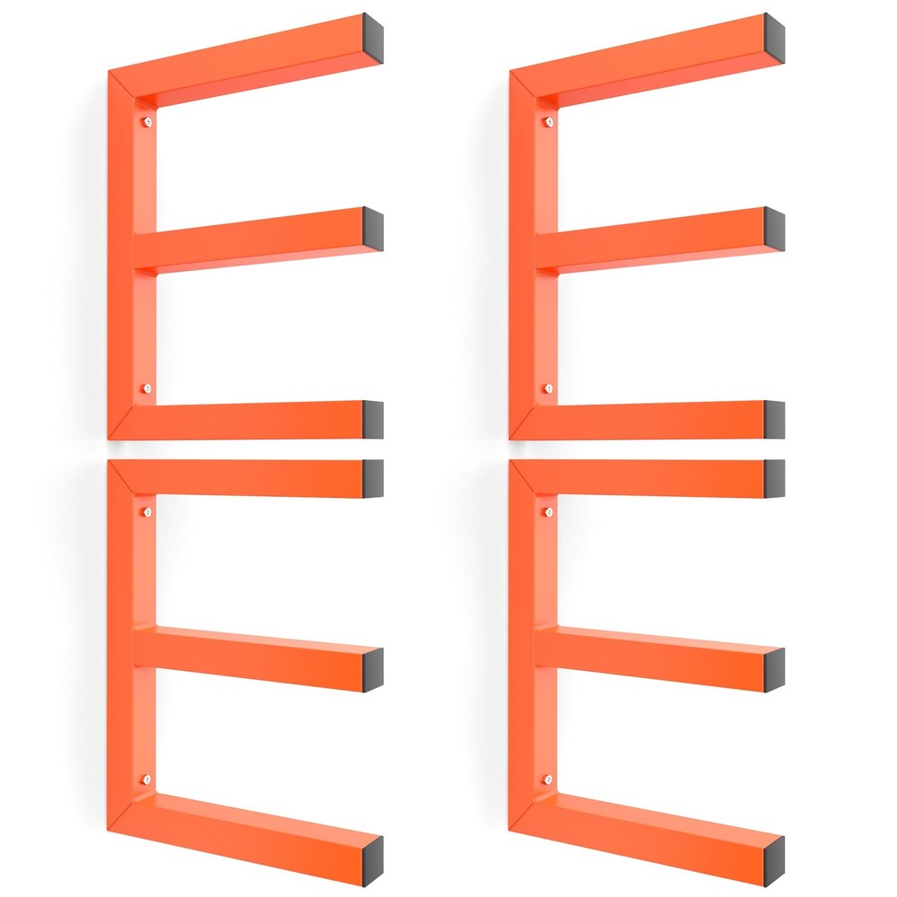 Wall Mount Lumber Storage Rack - Heavy Duty Metal Wood Organizer for Garage or Workshop