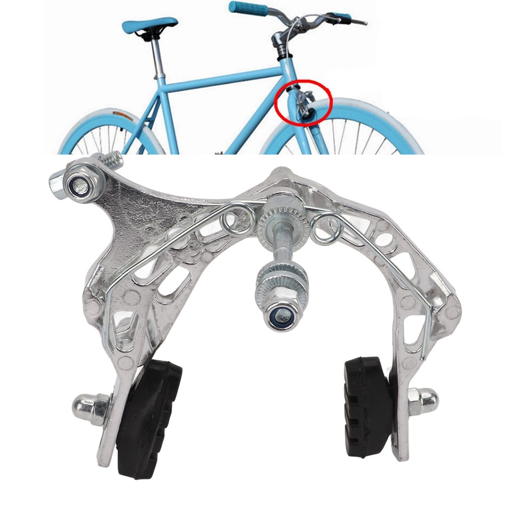 (Silver) Bike Brake Caliper Bike Rim Brake Front/Rear Brake Caliper For FA