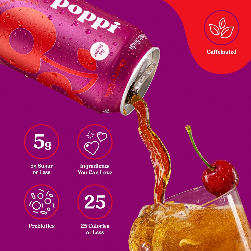 Poppi Sparkling Prebiotic Soda with Apple Cider Vinegar Seltzer Water