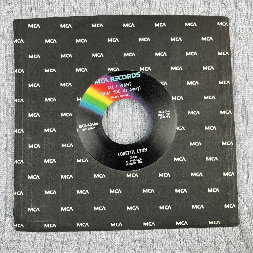 Vintage 45 RPM record Loretta Lynn Mca Records Country Western rhythm and blues