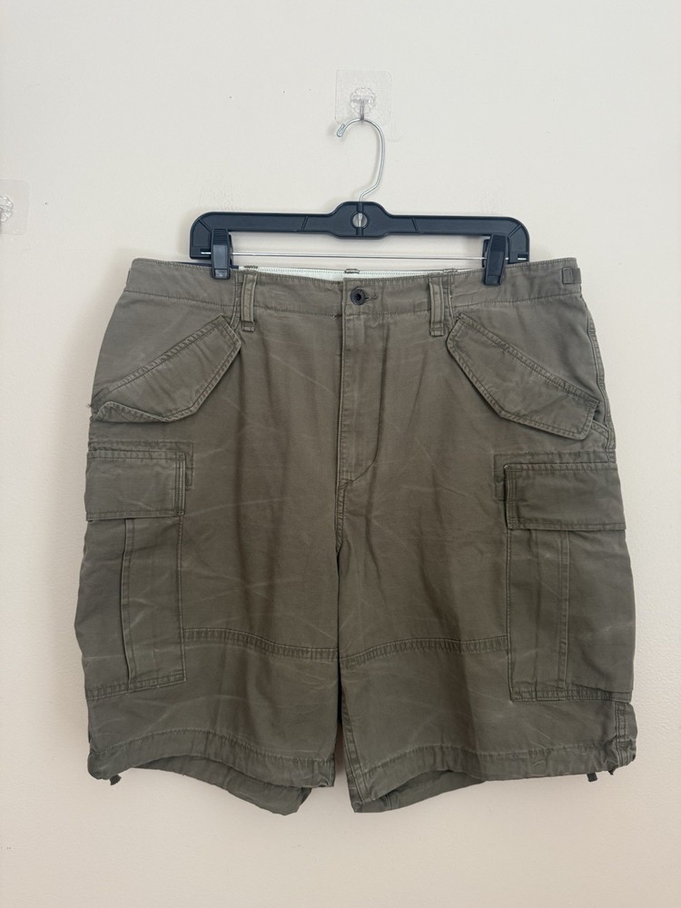Polo Ralph Lauren Mens 35 Green Cargo Shorts Military Utility Paratrooper NWT