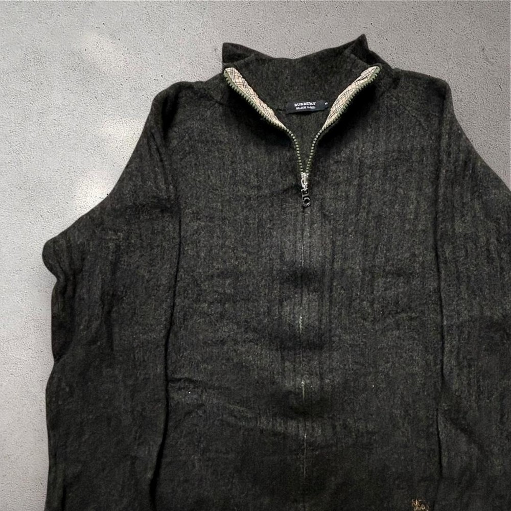 Burberry Black Label Knit Cardigan Full Zip L Nova Check F/S from Japan