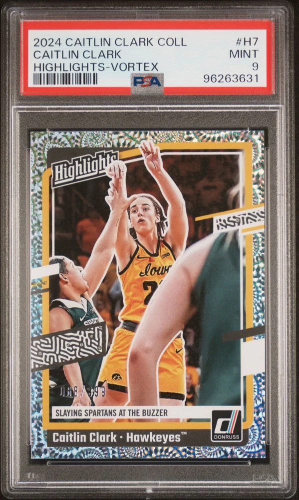 2024 Panini Caitlin Clark Collection - Highlights Vortex #H7 Caitlin Clark /399 (RC)
