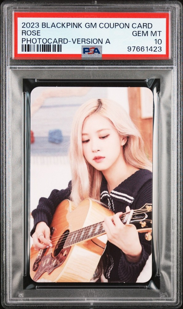 BLACKPINK THE GAME COUPON CARD PHOTOCARD Rose Ver. A PSA 10-image