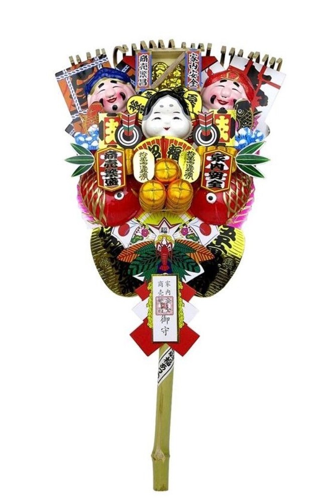 New Year talisman lucky charm good Japanese  Item  H 50cm/19.6in Ornament Kumade-image