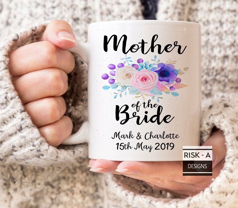 Personalised Wedding Mugs Mother Of The Bride Mug Womens Gift Wedding Party Gift