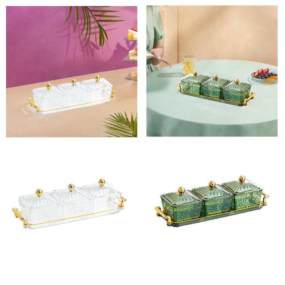 Elegant Dried Fruit Organizer with Lid for Nuts Fruits and Cookies