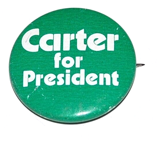 1976 JIMMY CARTER campaign pin pinback button political president presidential