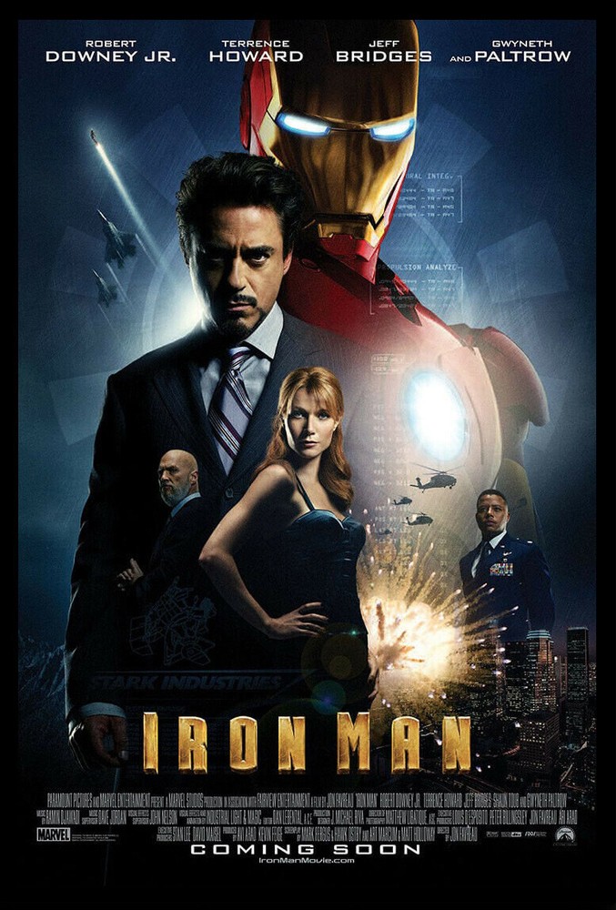 Marvel Art Print Poster Wall Decor Downey Film Tony Stark IRON MAN sci-fi Gift
