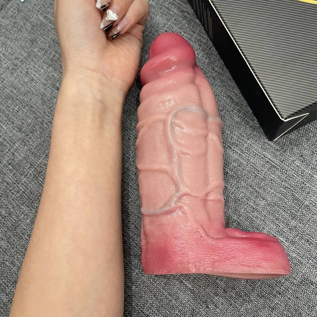 Huge Penis Sleeve Extender Super Thick Realistic Textured Sheath Girth Enhancer