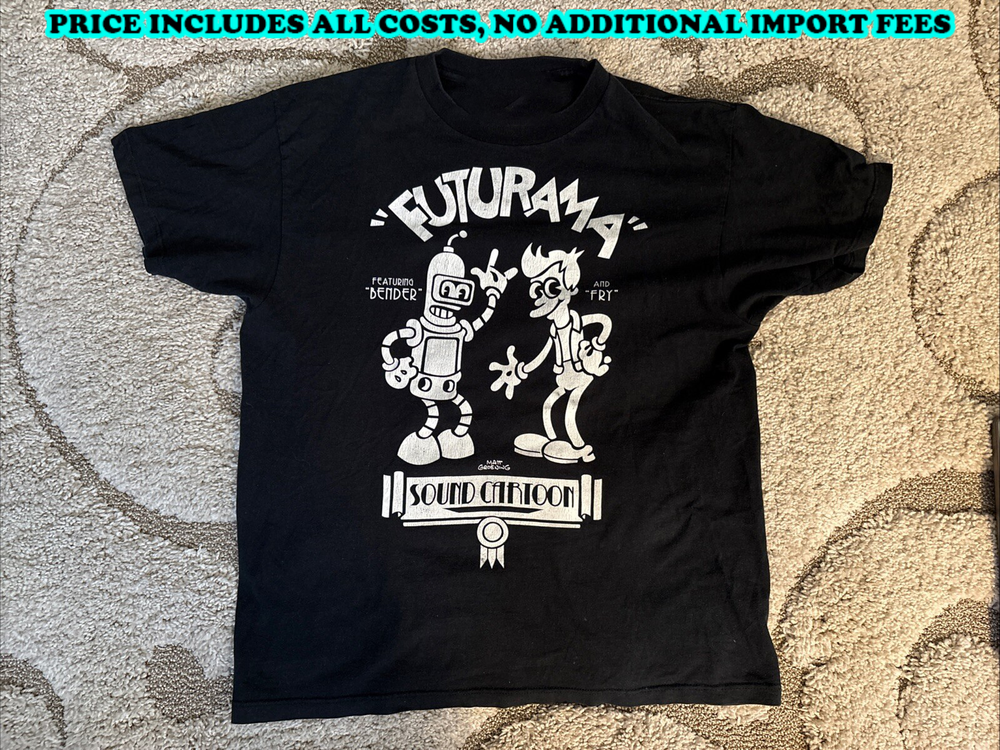 Vtg Futurama Sound Cartoon Sitcom T-shirt S to 5XL BA327 FREE SHIPPING
