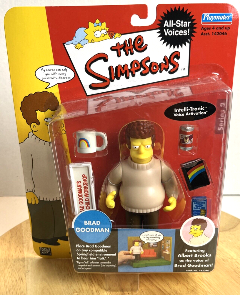 The Simpsons Brad Goodman Action Interactive Figure by Albert Brooks New In Box Collectible Toy