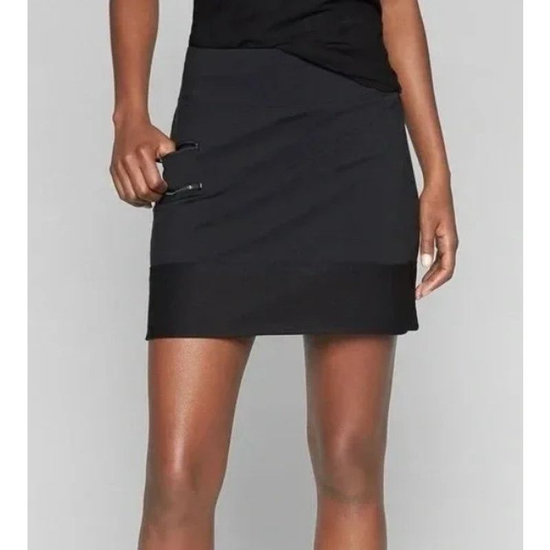 Athleta Size XL Tee Time Black Mini Skort Golf Pickleball Athleisure Athletic
