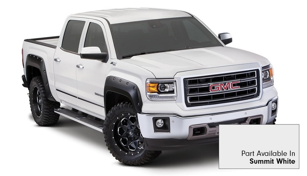 Bushwacker Fender Flares Pocket Style-Color Summit White Smooth Finish 4 Pc Part