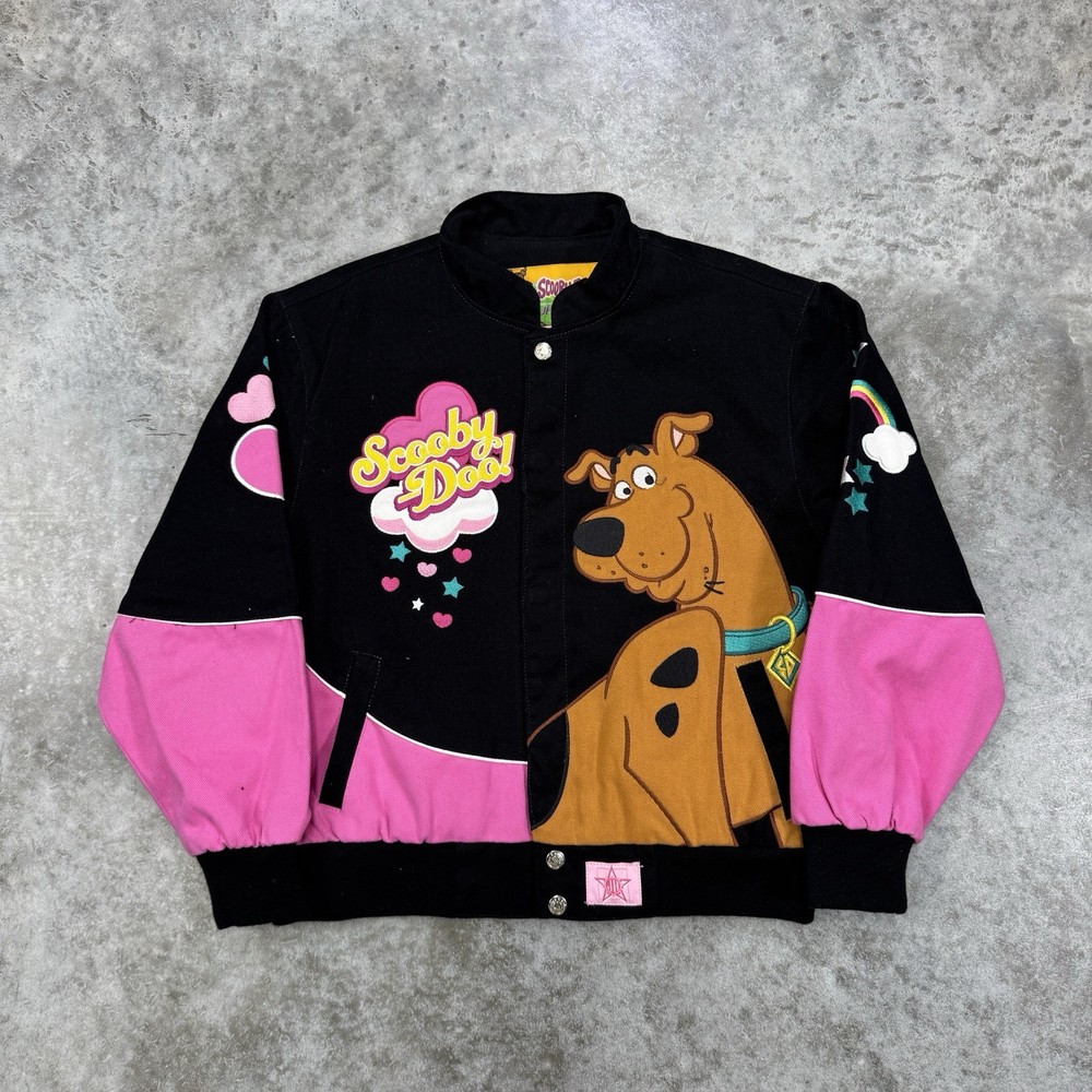 Vintage Jeff Hamilton jacket youth Large Scooby Doo Racing Nascar y2k deadstock