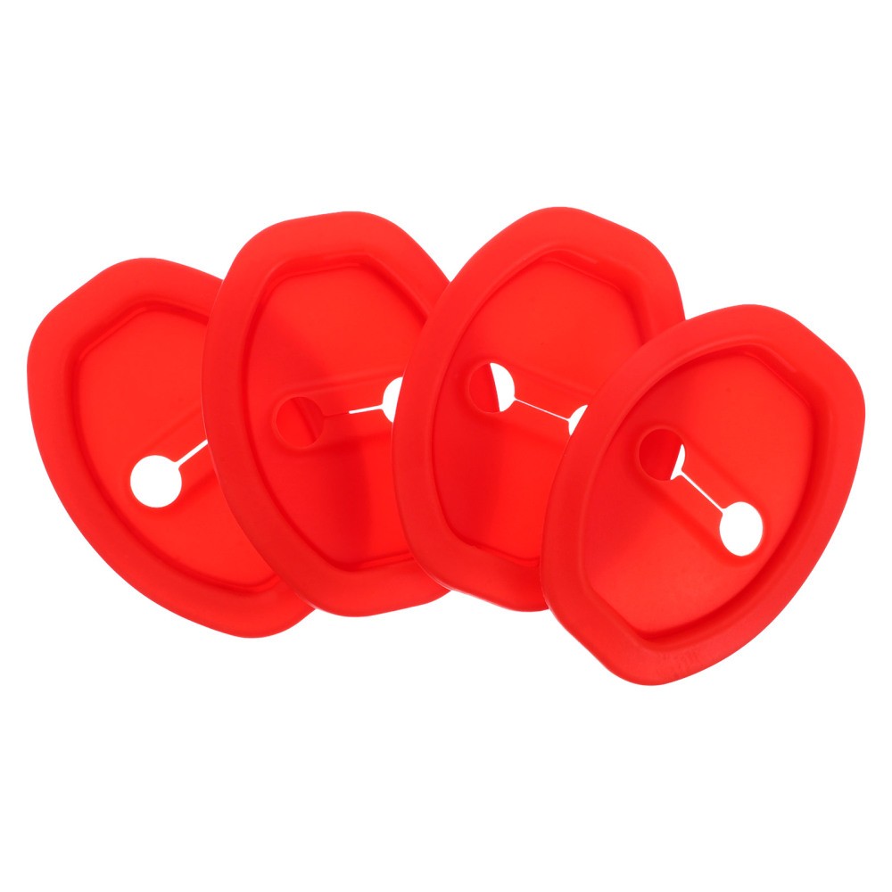 4 Pcs Silicone Car Door Lock Cover Protects Latch from Damage