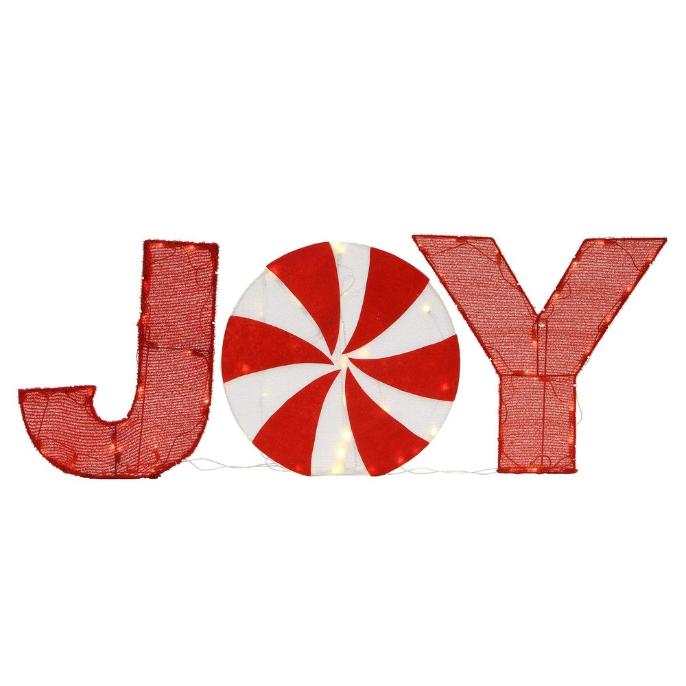 18 in. Pre-Lit JOY Decoration, Plug-In