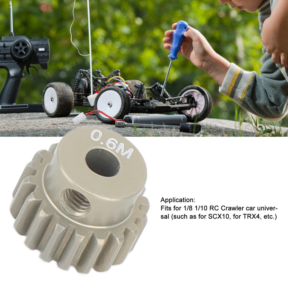 ((21T)M 0.6 Pinion Gear For 3.175mm Shaft Brushless Brush Motor For 1/8 1/1 FA