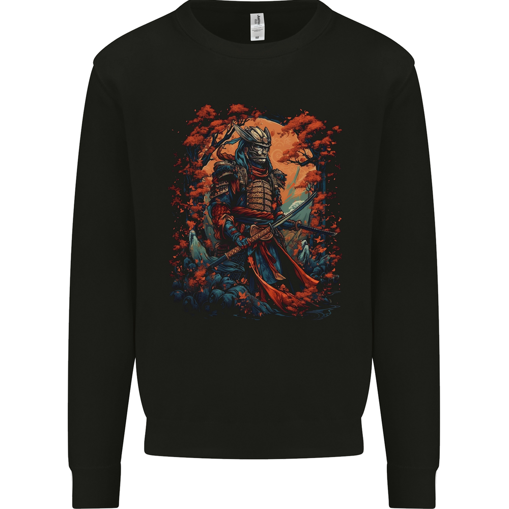 A Samurai Warrior With Swords Katana Kenjutsu Mens Sweatshirt Jumper
