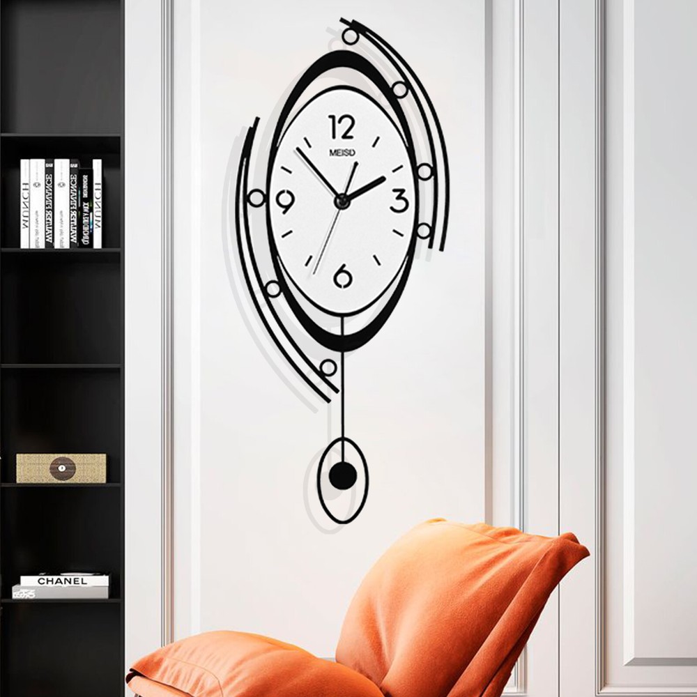 Nordic Modern Large Metal Wall Clock Luxury Home Decor Living Room Art