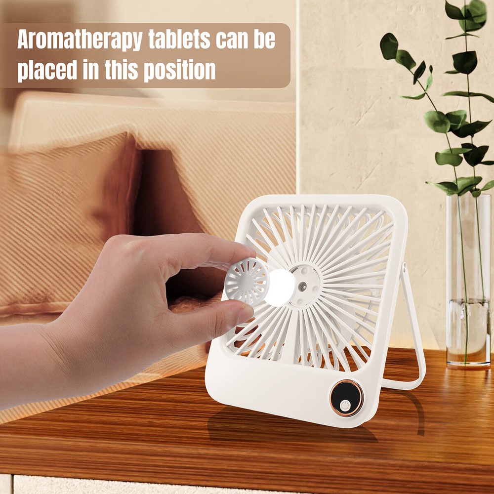 USB Desk Fan 5 Speeds 180° Adjustable Cooling for Office Home