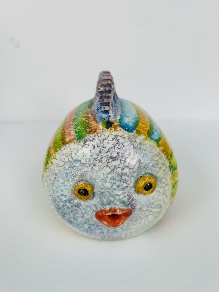 De”Rita Italian Handmade Pottery Blow Fish Decoration 5cm