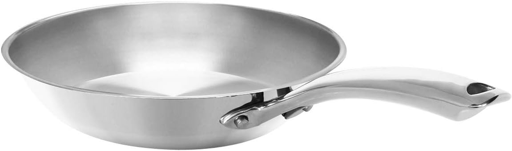 3-Ply Stainless Steel 8-Inch Fry Pan with Polished Finish