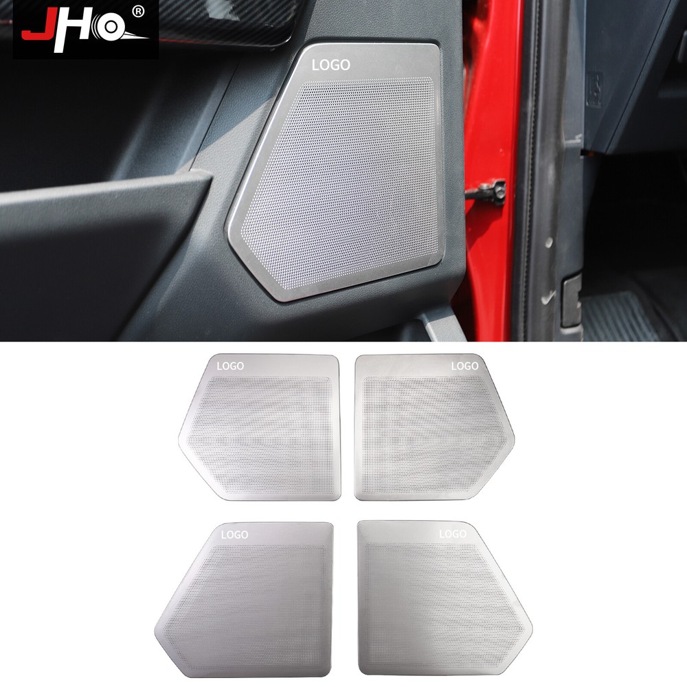 For 2021-2022 Ford F-150 Door Speaker Sound Panel Cover Trim Stainless Steel